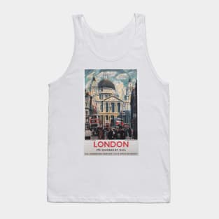 London, St Paul's Cathedral - Vintage Railway Travel Poster - 1939 Tank Top